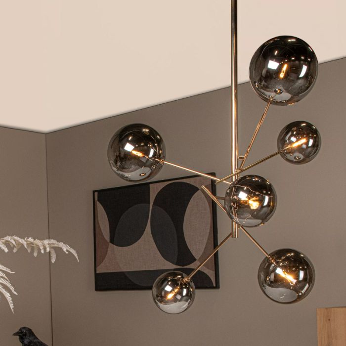 Goldene Pendelleuchte Modern, Alara