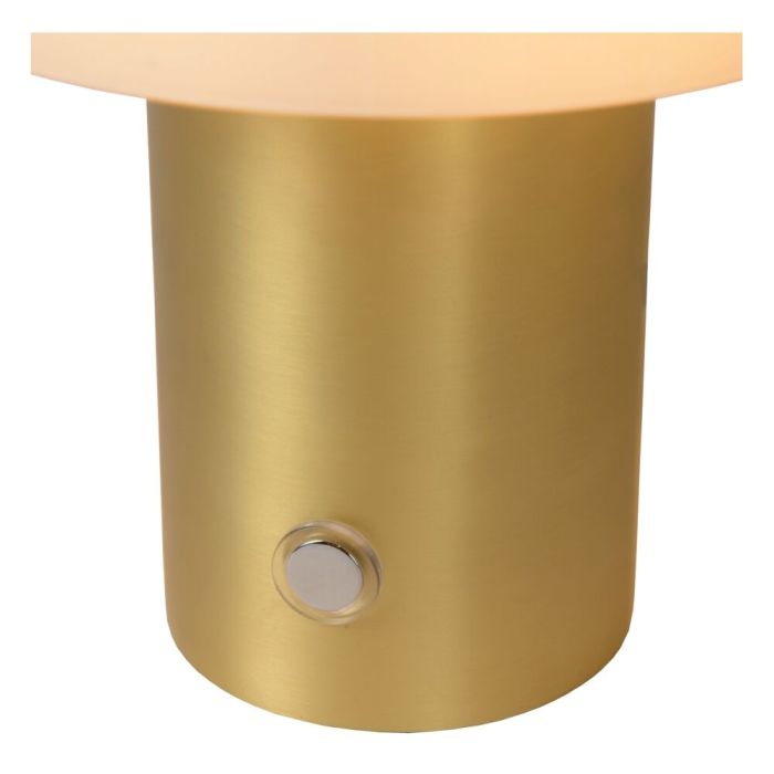 Goldene Tischleuchte Landhaus, Timon, mit Schalter