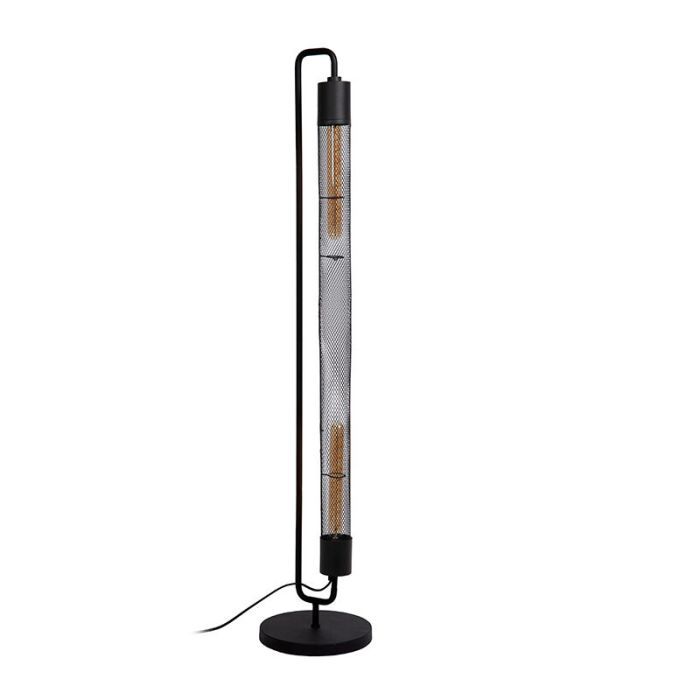 Schwarze Stehlampe Modern, Calixt, mit Schalter