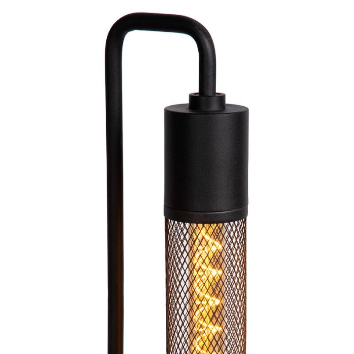 Schwarze Stehlampe Modern, Calixt, mit Schalter
