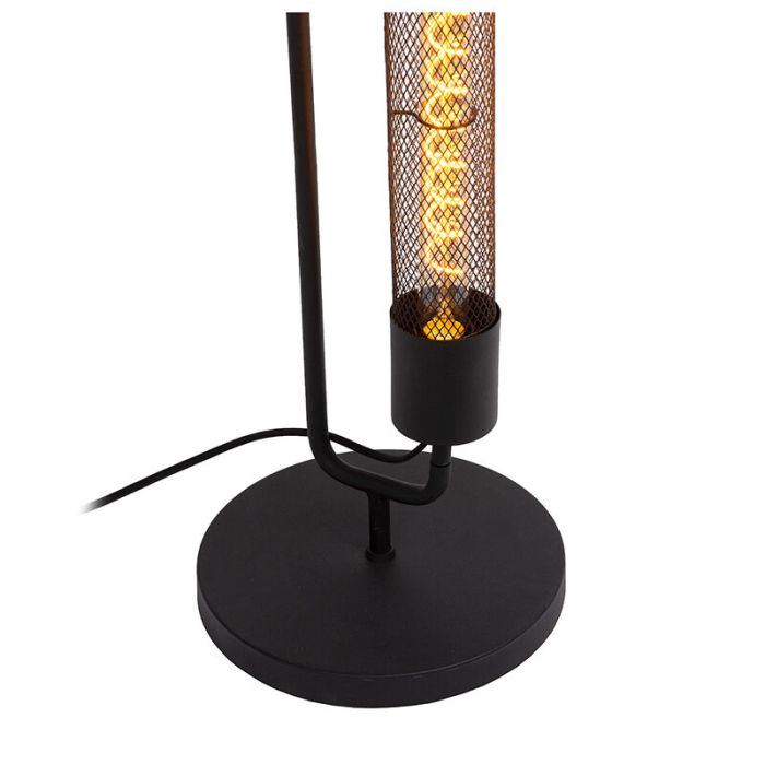 Schwarze Stehlampe Modern, Calixt, mit Schalter