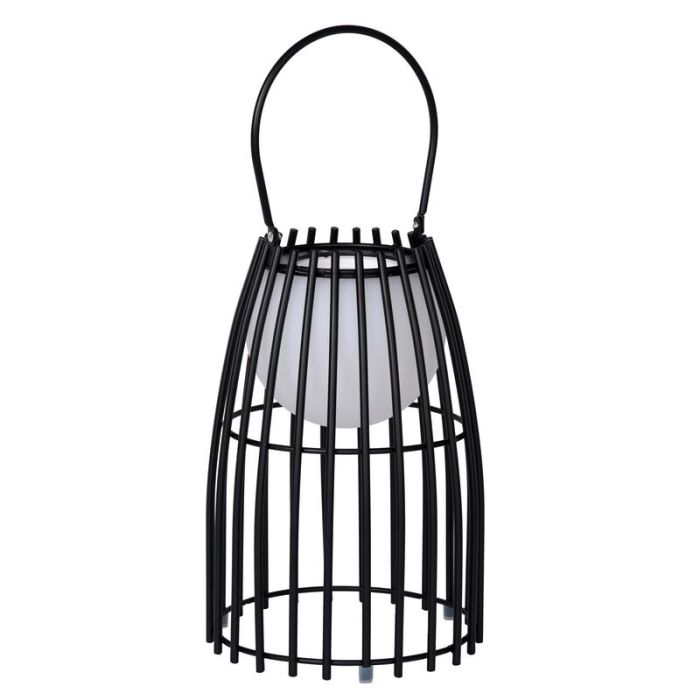 Schwarze Außen Tischleuchte Retro, Fjara, 0,3W, 2700K LED, IP44, mit Touch-Dimmer