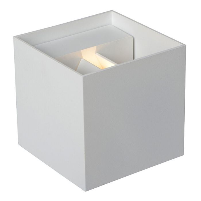 Weiße Up down Wandleuchte Modern, Axi, 6W, 2700K LED, IP54