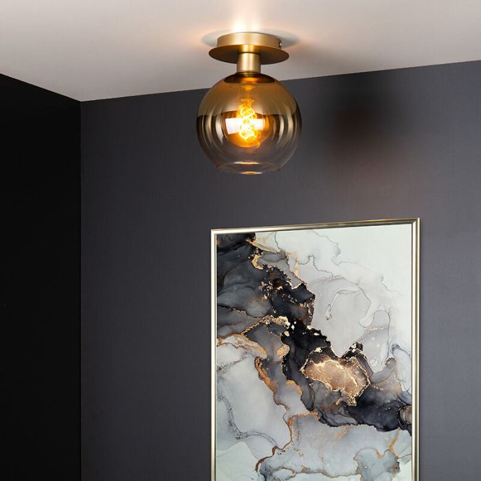 Goldene Deckenlampe Retro, Marius