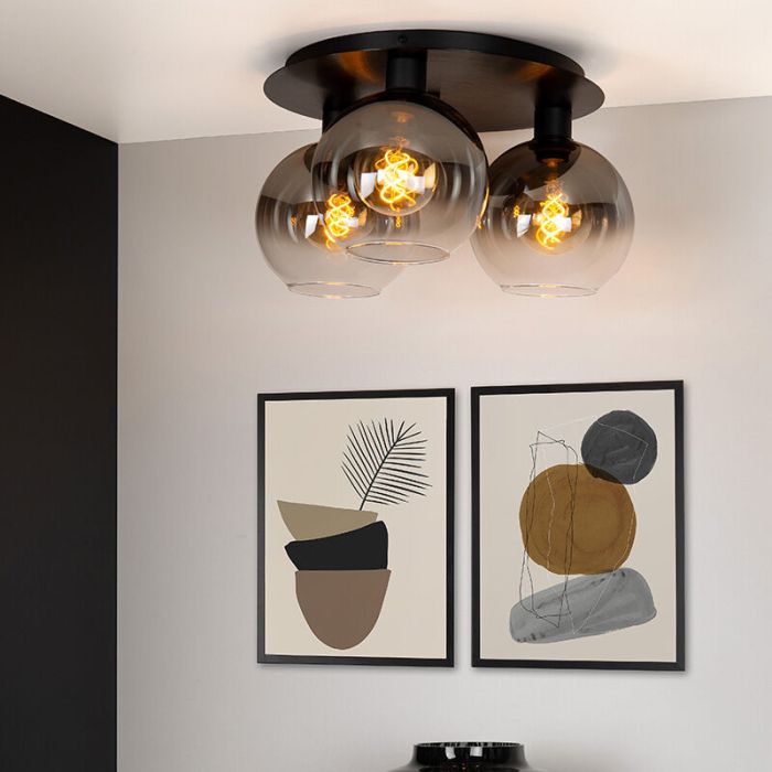 Graue Deckenlampe Retro, Marius