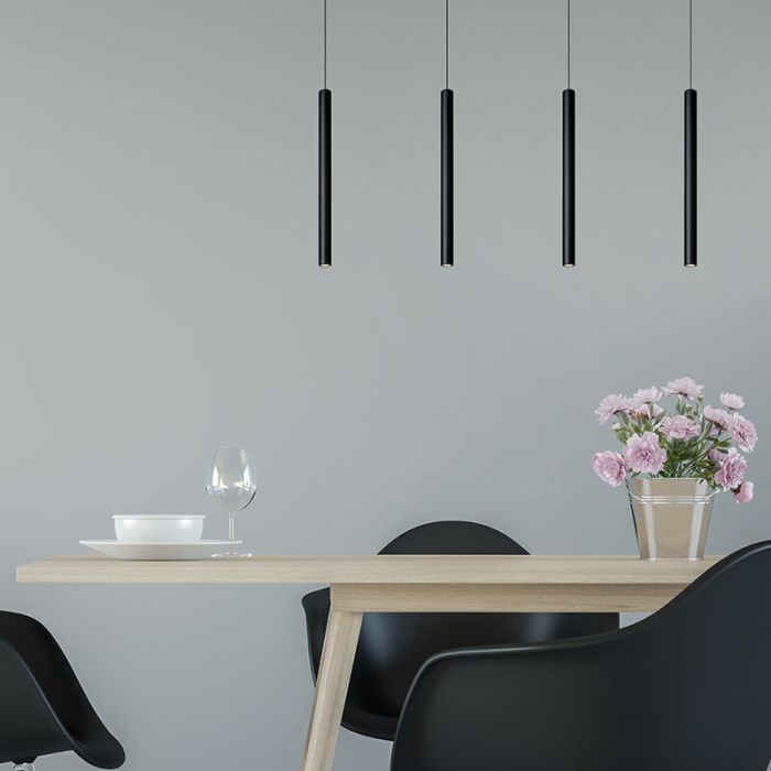Schwarze Pendelleuchte Modern, Lorenz, 4W, 3000K LED