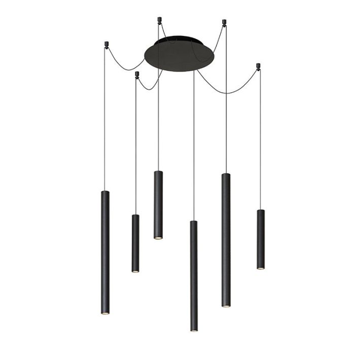 Schwarze Pendelleuchte Modern, Lorenz, 4W, 3000K LED