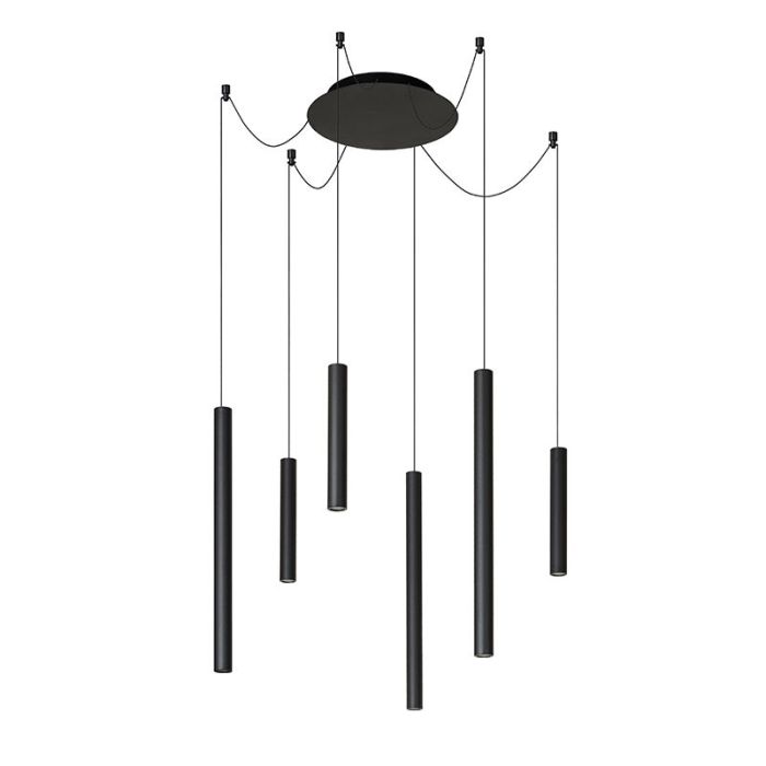 Schwarze Pendelleuchte Modern, Lorenz, 4W, 3000K LED