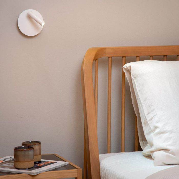 Weiße Bettlampe Modern, Jolijn, 2W, 3000K LED, mit Schalter