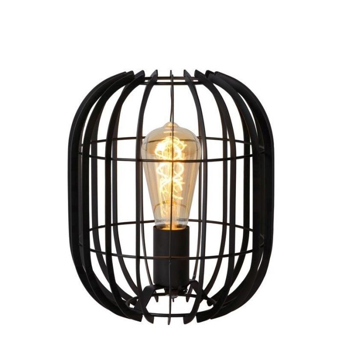 Schwarze Tischleuchte Modern, Reda, mit Schalter