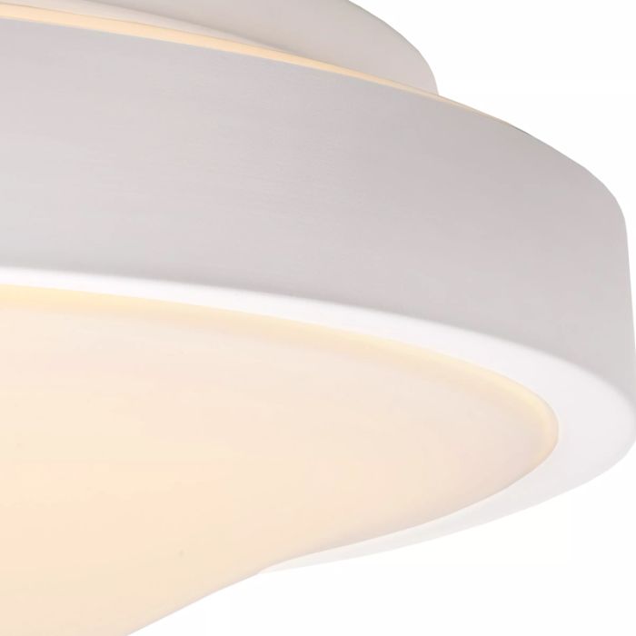 Weiße Badezimmer Deckenleuchte Modern, Dasher, 12W, 2700K LED, IP44