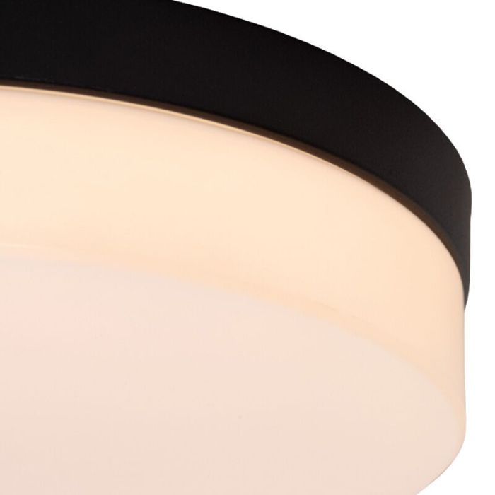 Schwarze Badezimmer Deckenleuchte Kunststoff, Biskit, 36W, 2700K LED, IP44