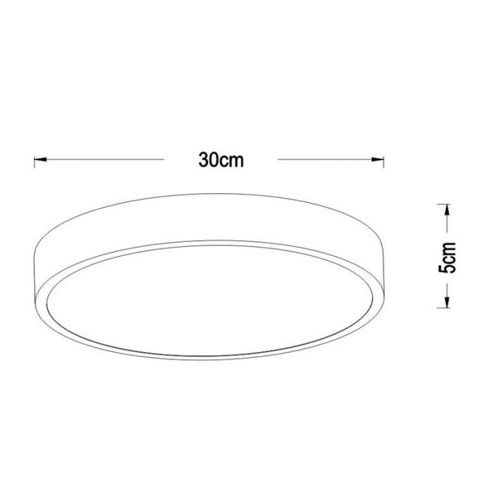 Goldene Deckenlampe Modern, Unar, 18W, 2700K LED, 3-stufig dimmbar