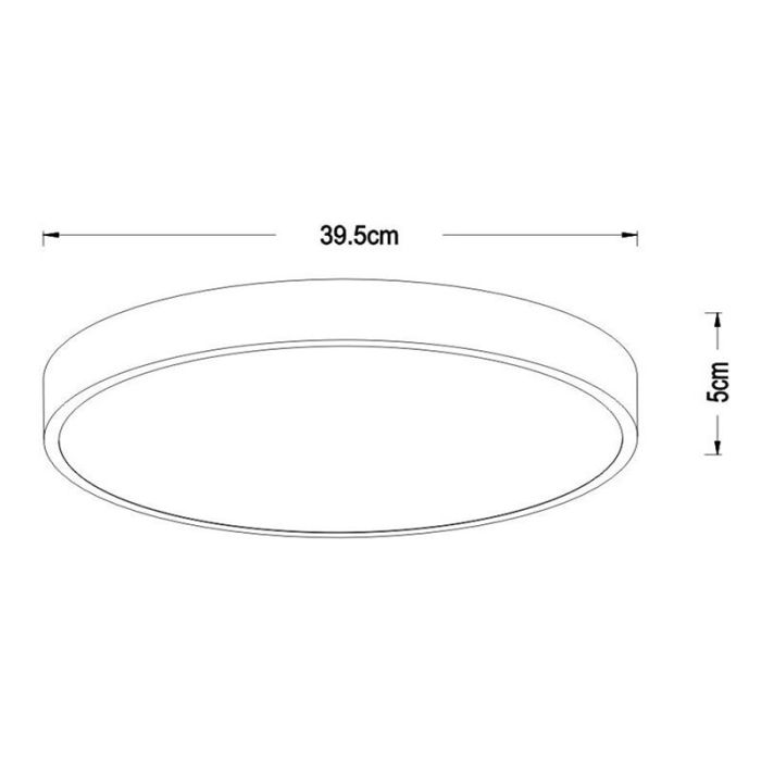 Goldene Deckenlampe Modern, Unar, 24W, 2700K LED, 3-stufig dimmbar