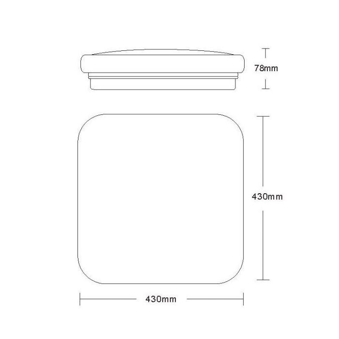 Weiße Deckenlampe Modern, Otis, 42W, 3000K LED