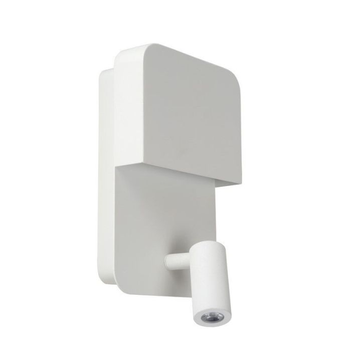 Weiße Wandleuchte Modern, Boxer, 5W, 3000K LED, mit Schalter