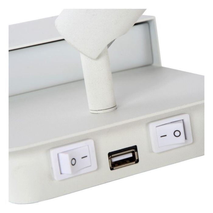 Weiße Wandleuchte Modern, Boxer, 5W, 3000K LED, mit Schalter