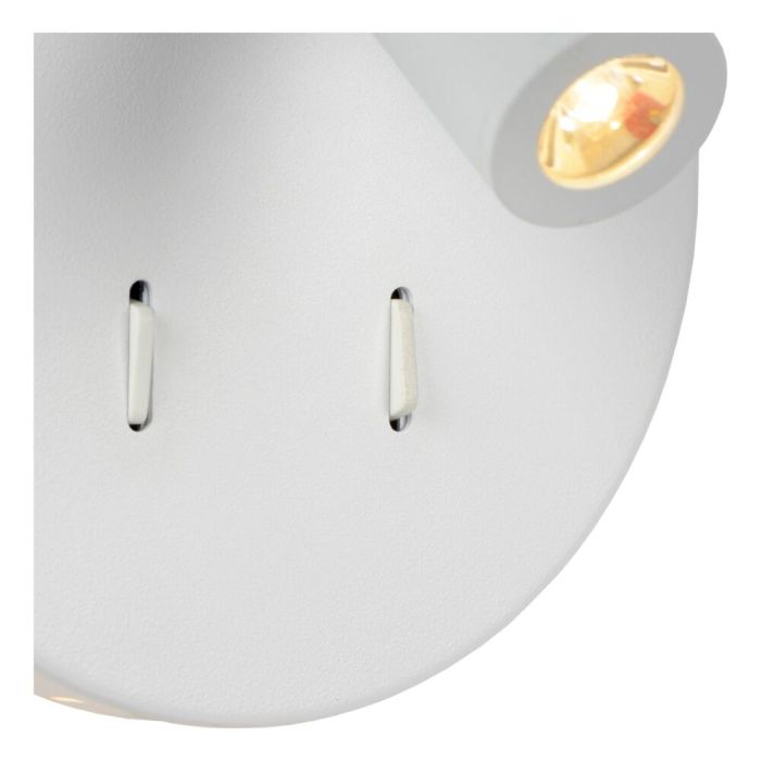 Weiße Wandleuchte Modern, Bentjer, 6W, 3000K LED, mit Schalter