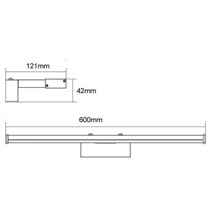 Chrom Spiegelbeleuchtung Modern, Onno, 12W, 3000K LED, IP44
