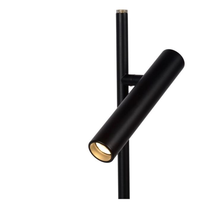 Schwarze Leselampe Stehlampe Modern, Philon, 4,5W, 3000K LED, mit Touch-Dimmer