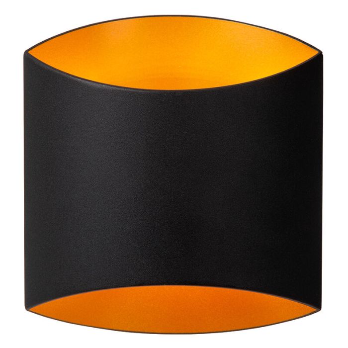 Schwarze Up down Wandleuchte Modern, Diletta