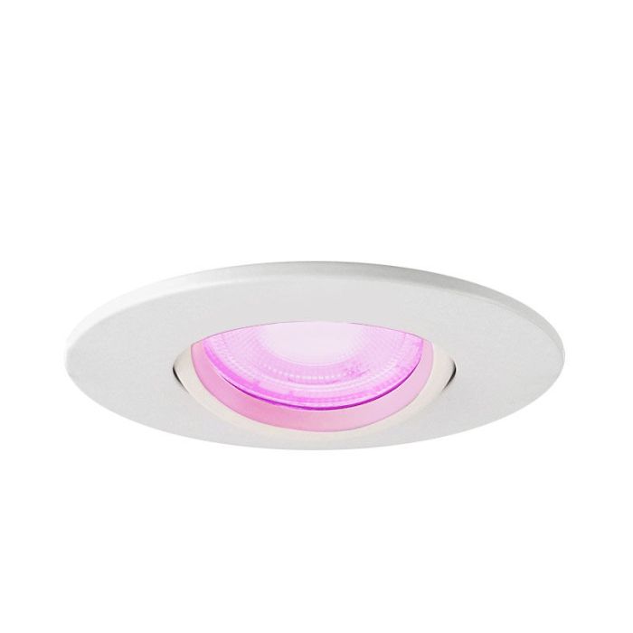 Moderne Smart Einbaustrahler Weiß, Jill, IP65, 4,5W, RGBW