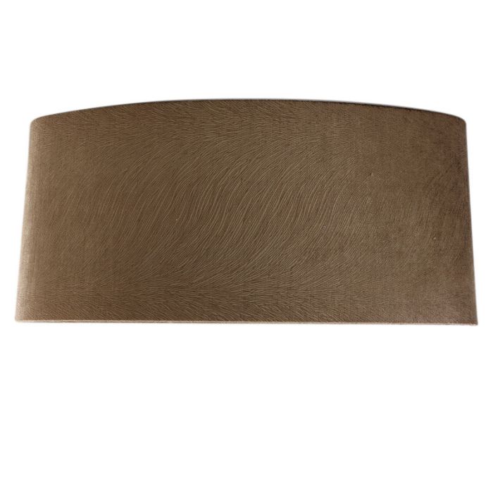 50 cm Ovaler Samt Lampenschirm Braun, Rody