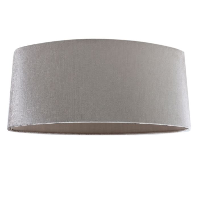 50 cm Ovaler Samt Lampenschirm Grau, Rody