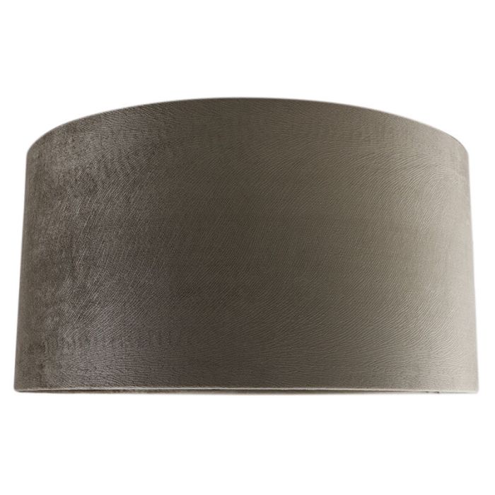 40 cm Samt Lampenschirm Taupe, Rody