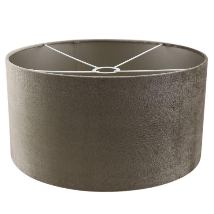40 cm Samt Lampenschirm Taupe, Rody