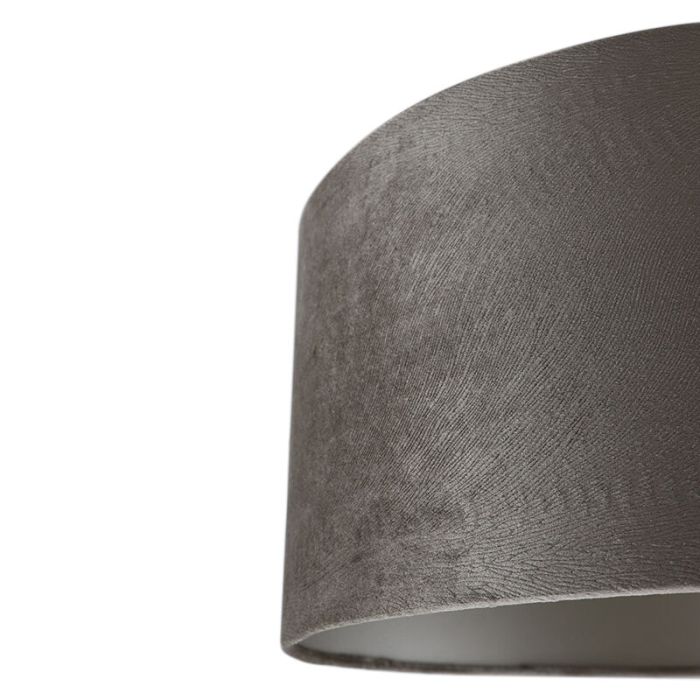 40 cm Samt Lampenschirm Taupe, Rody