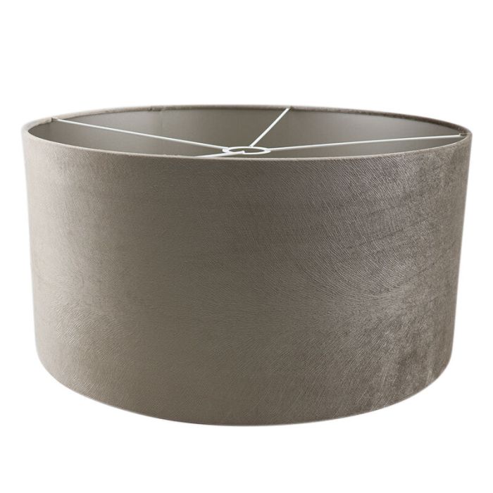 50 cm Samt Lampenschirm Taupe, Rody