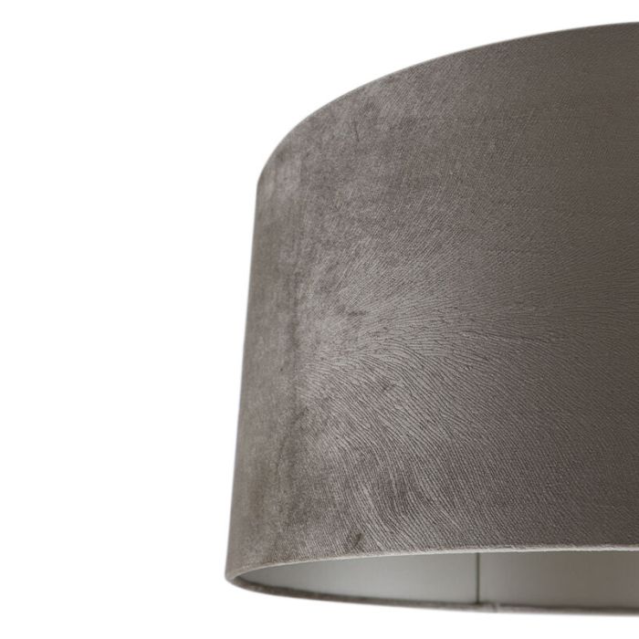 50 cm Samt Lampenschirm Taupe, Rody