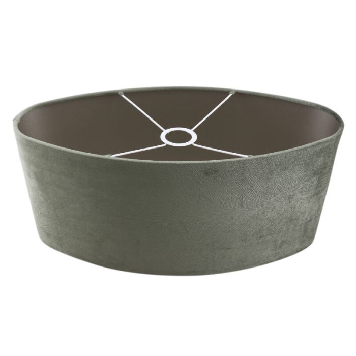 50 cm Ovaler Samt Lampenschirm Grün, Rody
