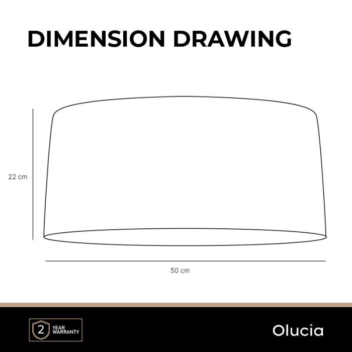 50 cm Ovaler Samt Lampenschirm Grün, Rody