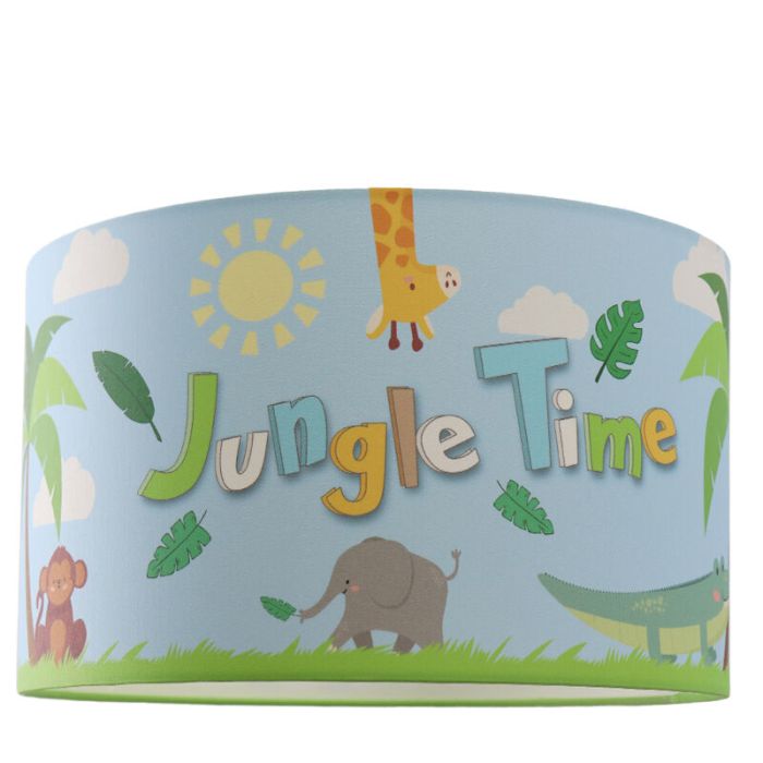 Stoff Kinderzimmer Deckenleuchte Blau, Jungle Time