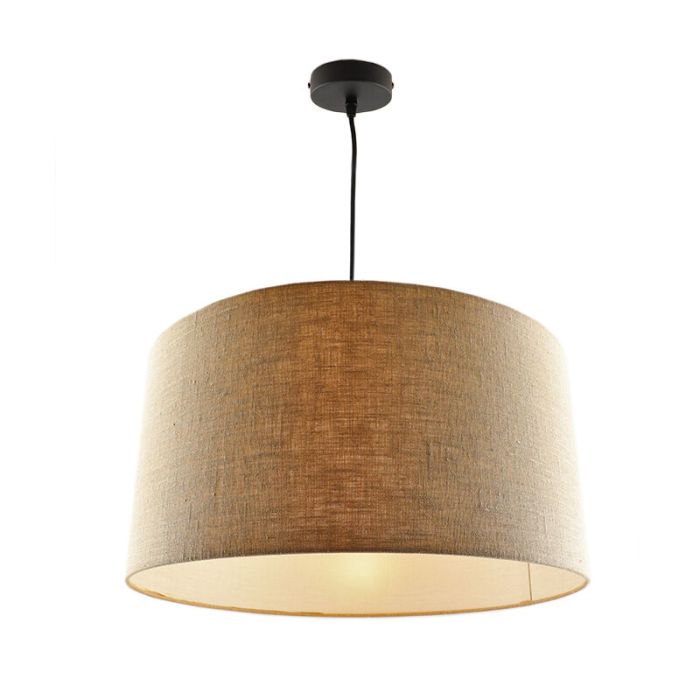 Pendelleuchte Urvin, Leinenstoff, 40 cm
