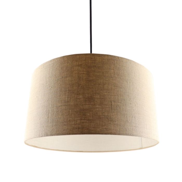 Pendelleuchte Urvin, Leinenstoff, 40 cm