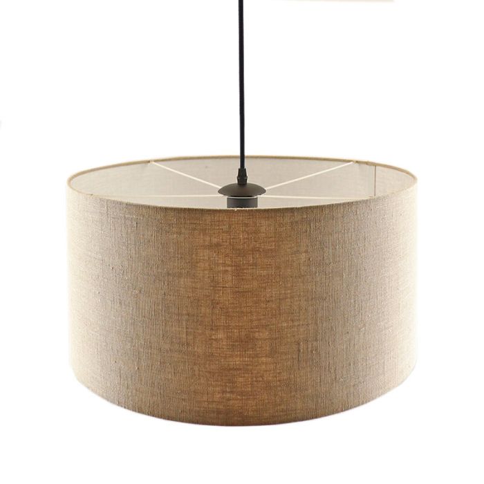 Pendelleuchte Urvin, Leinenstoff, 40 cm
