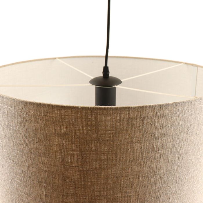 Pendelleuchte Urvin, Leinenstoff, 40 cm
