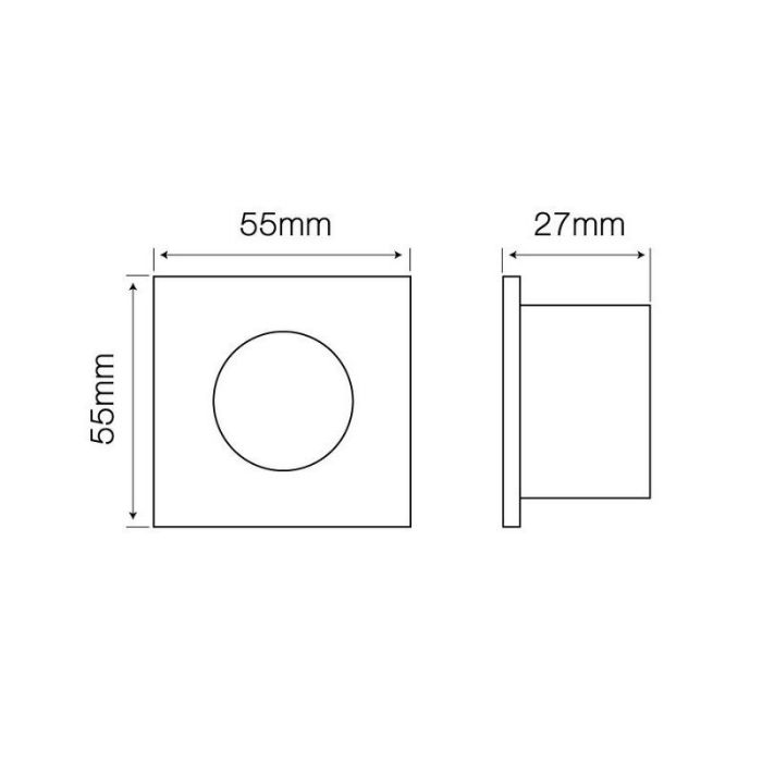 Weiße moderne Badezimmer Einbaustrahler Aluminium, Dorx, IP44