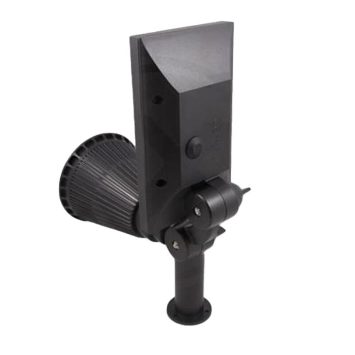 Schwarze Solar Außenstrahler, Oualid, 2W, 5500K LED, IP65