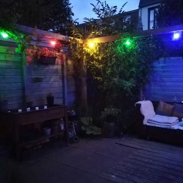 50m Lichterkette mit 100 farbigen Lampen