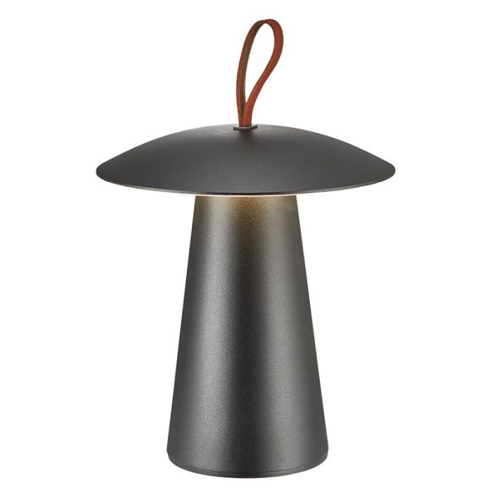 Schwarze aufladbare Tischlampe Modern, Ara, 2W, 3000K LED, IP54, mit Schalter