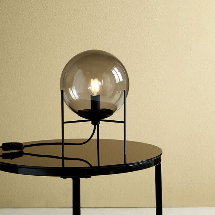 Schwarze Tischleuchte Design, Alton, mit Schalter