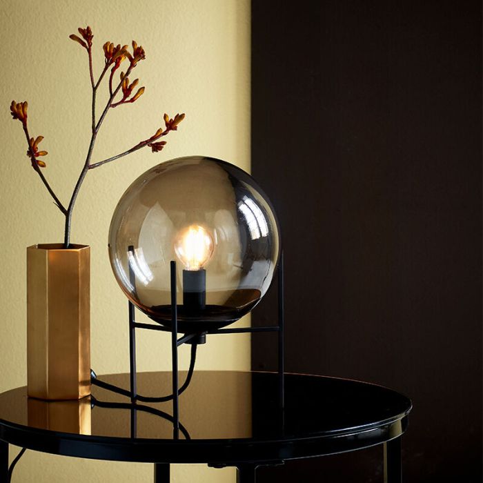 Schwarze Tischleuchte Design, Alton, mit Schalter