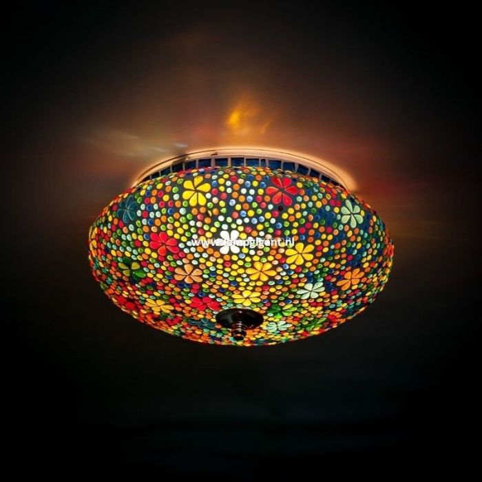 Mehrfarbige Mosaik Deckenlampe Orientalisch, Mimoun