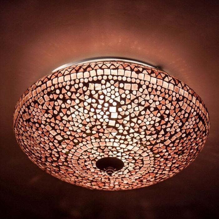 Lila Mosaik Deckenlampe Orientalisch, Louay