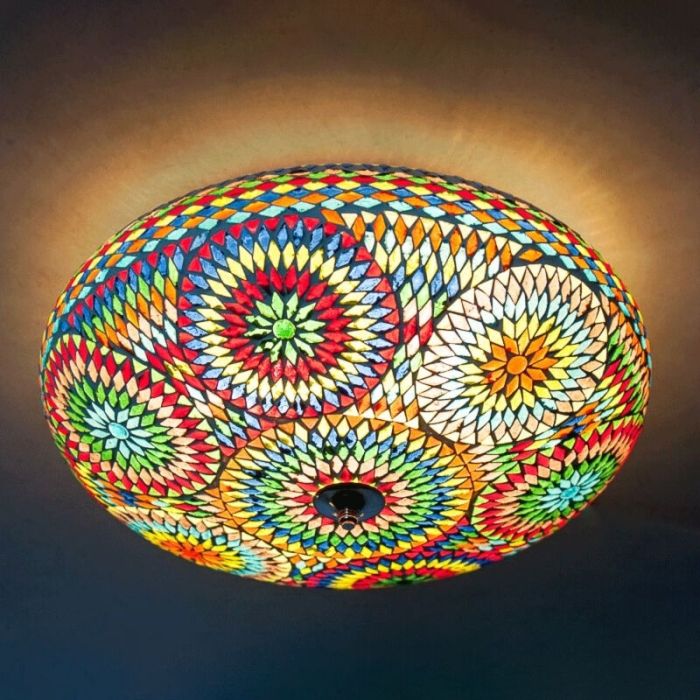 Mehrfarbige Mosaik Deckenlampe Orientalisch, Annas