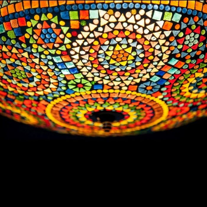 Mehrfarbige Mosaik Deckenlampe Orientalisch, Annas